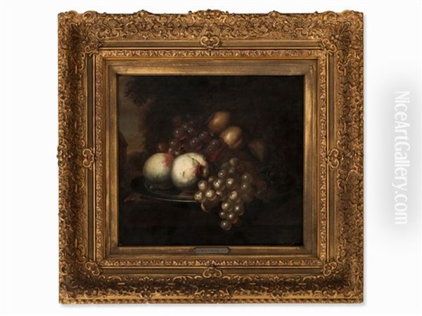 Fruit Still Life Oil Painting by Jacoba Maria van Nickele