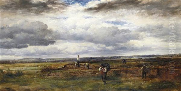 The Bog At Deraranagh, Co.y Willmark Oil Painting by Erskine Nicol