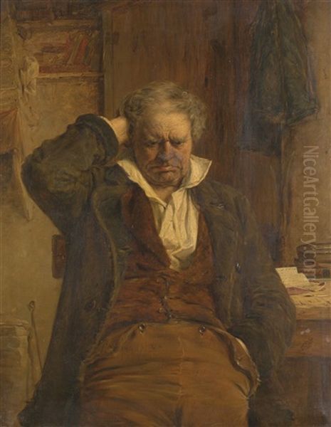 Bothered Oil Painting by Erskine Nicol