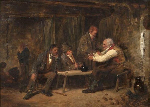 A Shebeen Oil Painting by Erskine Nicol