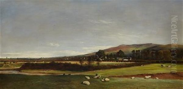 The Dublin Mountains From Templeogue Oil Painting by Erskine Nicol