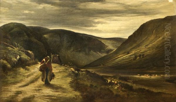 Glendalough, Co. Wicklow Oil Painting by Erskine Nicol