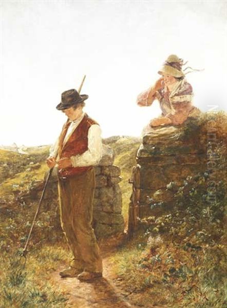 Barney You're Sulking Now Oil Painting by Erskine Nicol