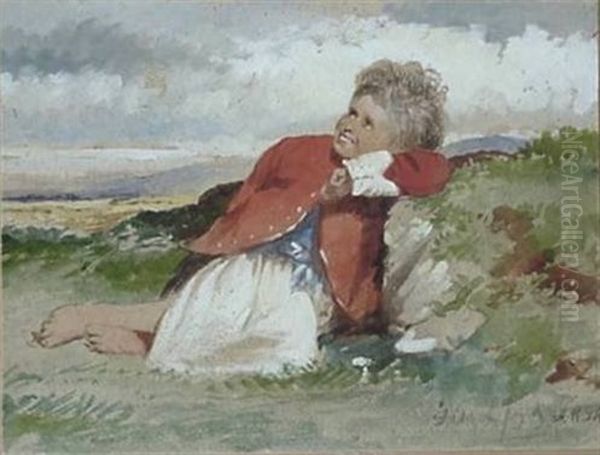 Confidence - A Connamerra Boy, Galway Ireland Oil Painting by Erskine Nicol