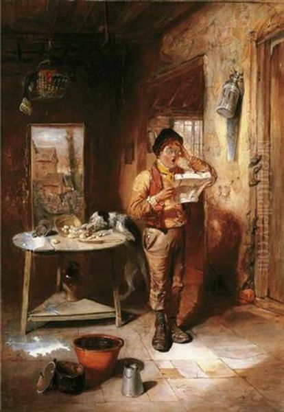 The Valentine Oil Painting by Erskine Nicol