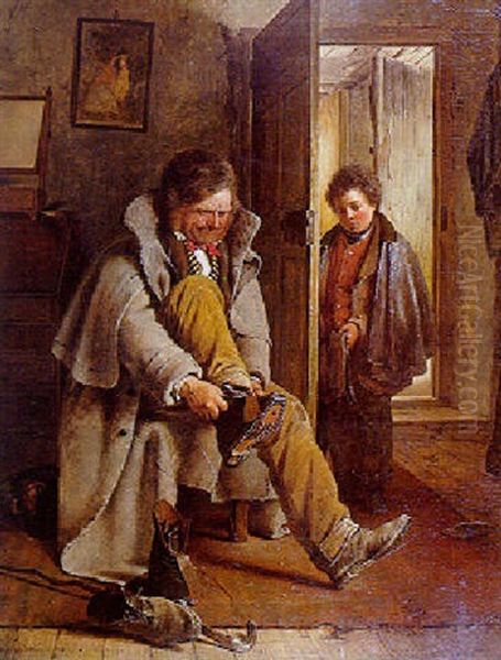 The New Boots Oil Painting by Erskine Nicol