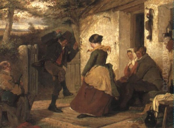 Over The Buckle Oil Painting by Erskine Nicol