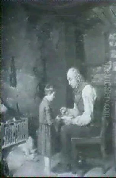 The Frugal Meal Oil Painting by Erskine Nicol