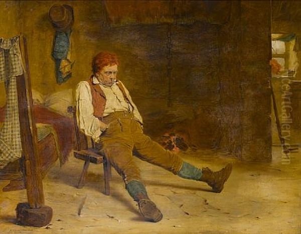 The Irishman: Oh, Once We Were Illigint People Oil Painting by John Watson Nicol