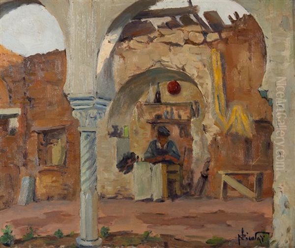 Scene Orientaliste Oil Painting by Paul Nicolai