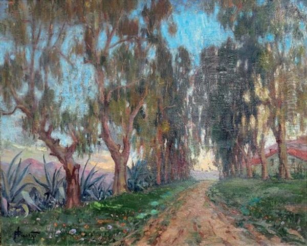 Allee D'eucalyptus Et D'aloes, Algerie Oil Painting by Paul Nicolai