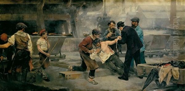 El Medico De La Fragua Oil Painting by Vicente Nicolau Cotanda