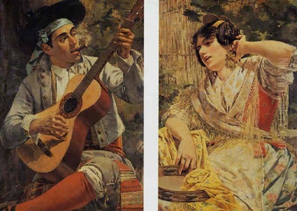 The Musician Oil Painting by Vicente Nicolau Cotanda