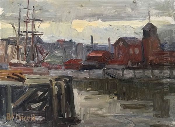 Auckland Wharves by Archibald Frank Nicoll