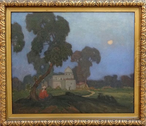 A Moonlit Evening Near Cairo by Archibald Frank Nicoll