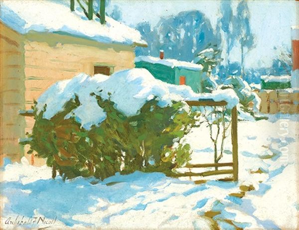 Snow Scene by Archibald Frank Nicoll