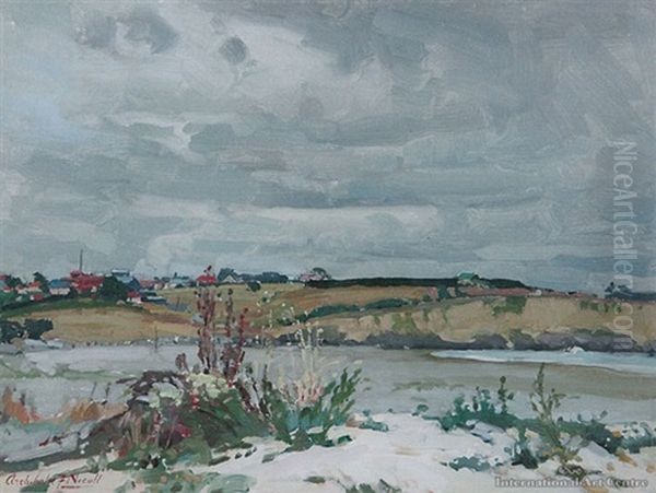 Caroline Bay, Timaru Oil Painting by Archibald Frank Nicoll