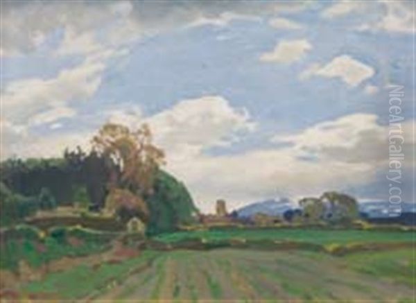 Between Showers, Canterbury Oil Painting by Archibald Frank Nicoll