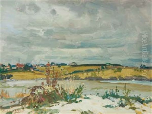 Overcast Oil Painting by Archibald Frank Nicoll