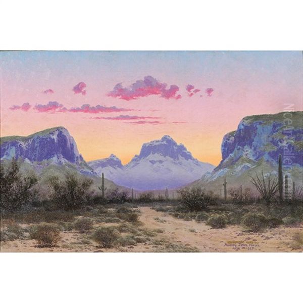 Untitled Arizona Landscape, 1925 Oil Painting by Audley Dean Nicols