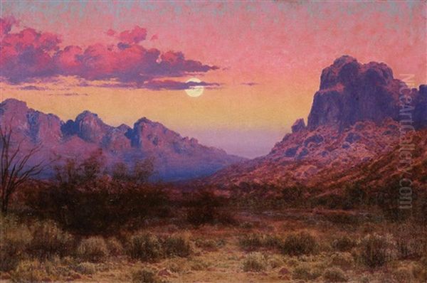 Desert At Dusk Oil Painting by Audley Dean Nicols