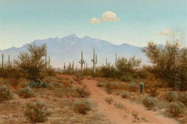 Indian Oasis, Arizona Oil Painting by Audley Dean Nicols