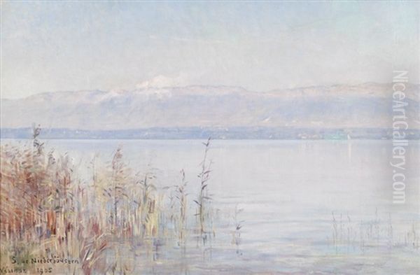 Au Bord Du Lac Oil Painting by Sophie von Niederhausern