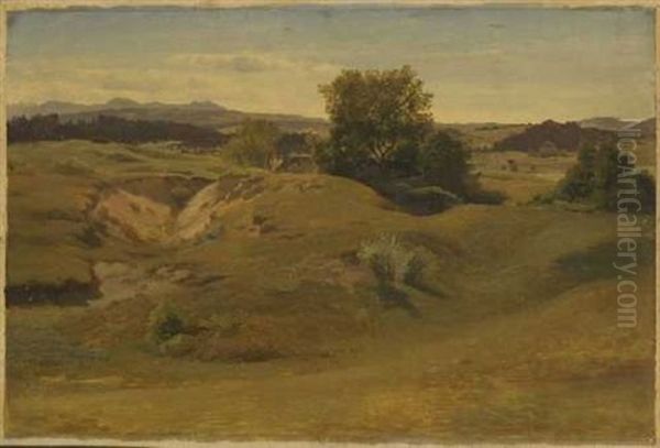 Voralpenlandschaft Oil Painting by August Heinrich Niedmann