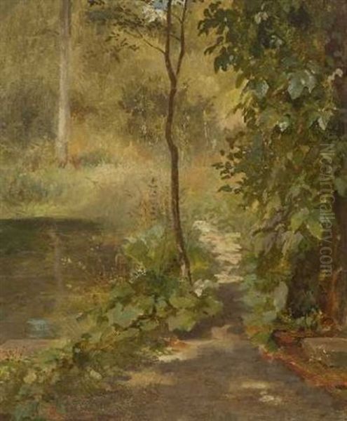 Waldlichtung Oil Painting by August Heinrich Niedmann