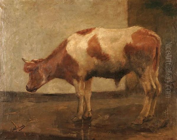 A Cow Oil Painting by Maurits Niekerk