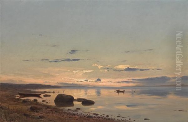 Aften Oil Painting by Amaldus Clarin Nielsen