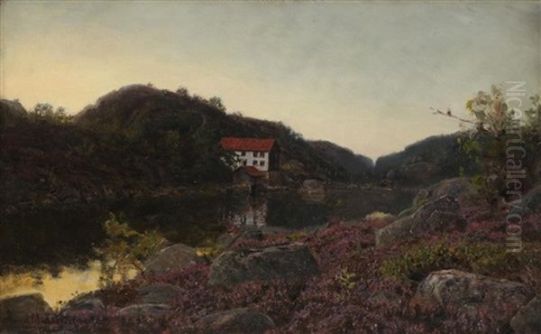 Sommernatt I Hove Oil Painting by Amaldus Clarin Nielsen