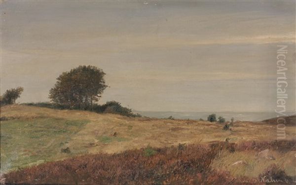 Kystlandskap Oil Painting by Amaldus Clarin Nielsen