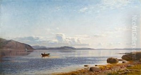 Udenfor Hardanger Oil Painting by Amaldus Clarin Nielsen