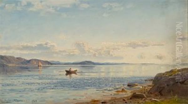 Udenfor Hardanger Oil Painting by Amaldus Clarin Nielsen