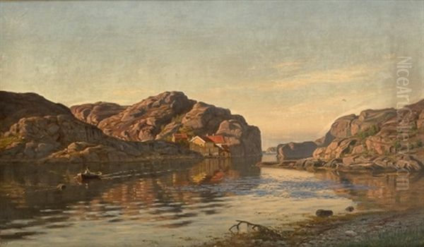 Morning, Ny-hellesund Oil Painting by Amaldus Clarin Nielsen