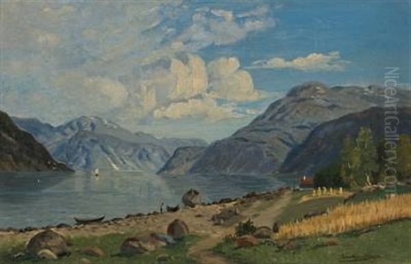 Sommerdag I Balestrand by Amaldus Clarin Nielsen