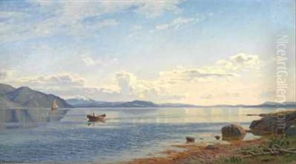 Udenfor Hardanger Oil Painting by Amaldus Clarin Nielsen