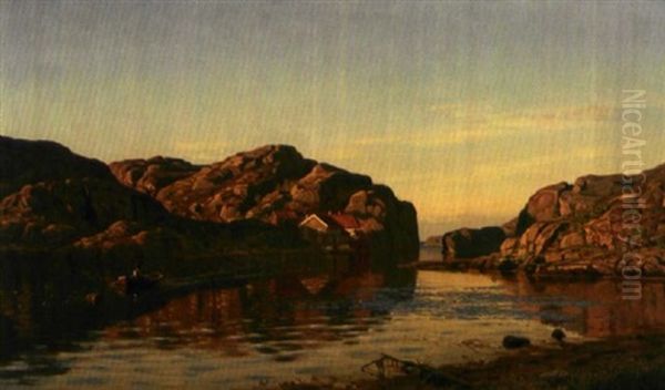 Morgen I Ny Hellesund Oil Painting by Amaldus Clarin Nielsen