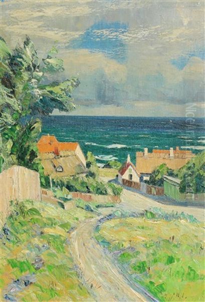 Frisk Summerdag, Tisuilde (north End Of Island Of Zeeland, Denmark) Oil Painting by Arthur Nielsen