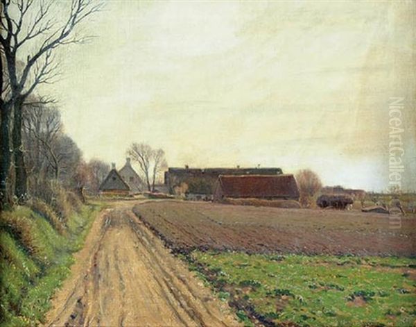 The Road To The Farm Oil Painting by Arthur Nielsen