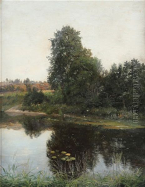 Skogstjern I Vestby Oil Painting by Carl Nielsen