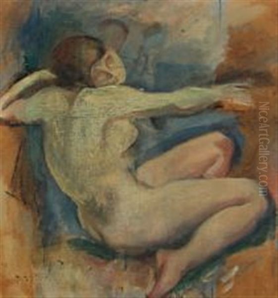 Female Nude Oil Painting by Kai Nielsen