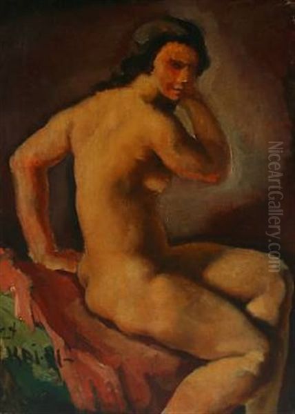 Nude (study) Oil Painting by Kai Nielsen