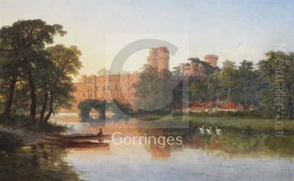 Warwick Castle Oil Painting by Edmund John Niemann