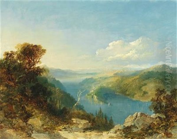 Open River Landscape Oil Painting by Edmund John Niemann