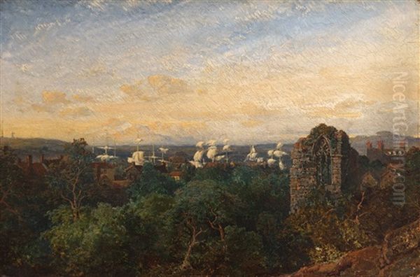 A View Of Bristol Oil Painting by Edmund John Niemann