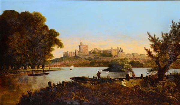 Windsor From The Thames Oil Painting by Edmund John Niemann