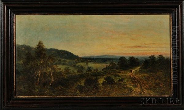 Broad Summer Landscape With Setting Sun by Edmund John Niemann