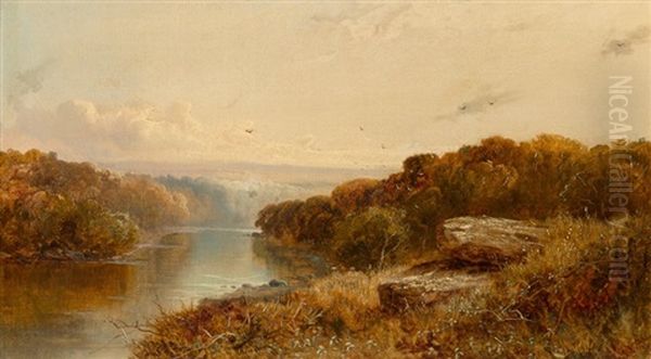 Shirley Brook, Yeaveley, Derbyshire Oil Painting by Edmund John Niemann